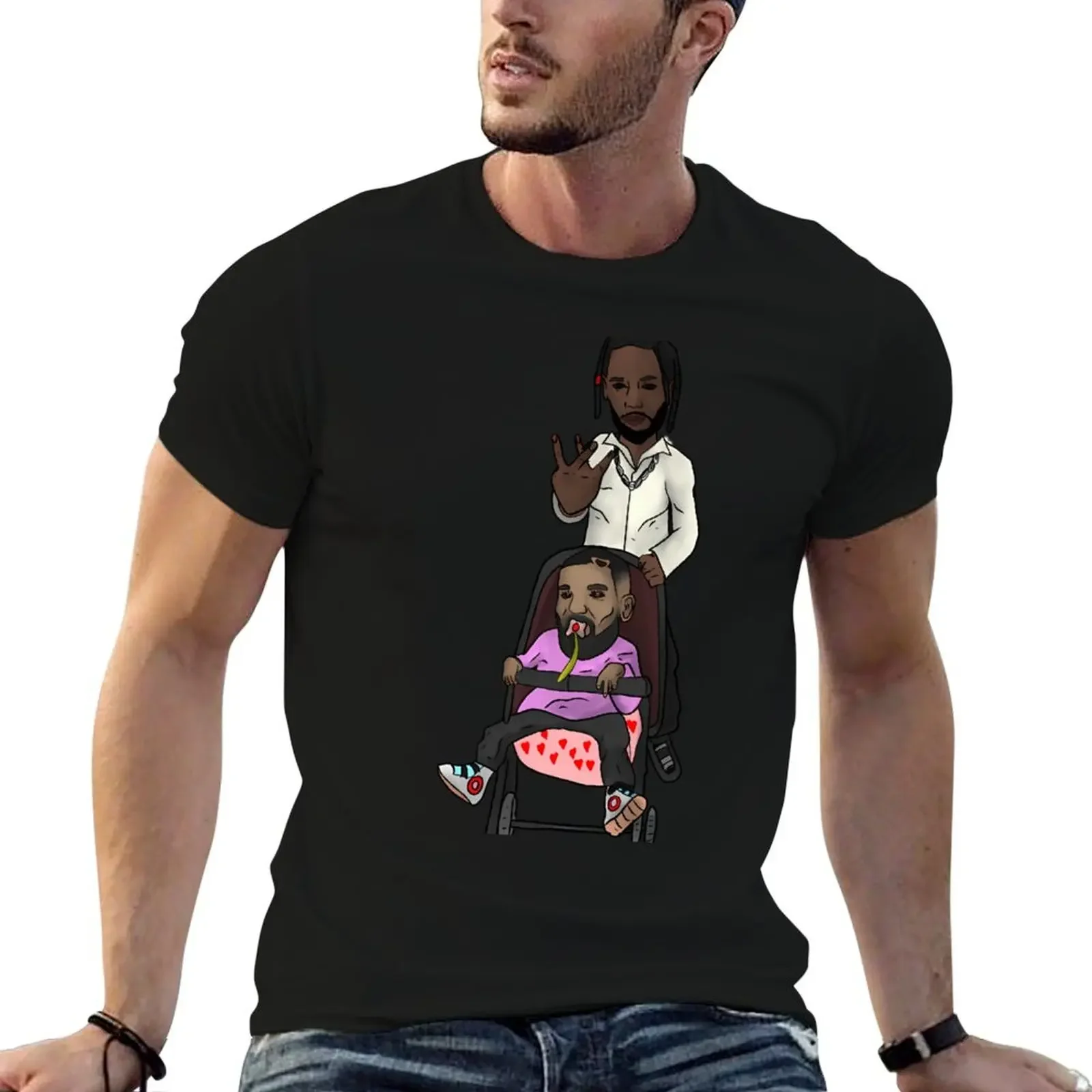 

Kendrick and Drake babysitter T-Shirt blanks Blouse man clothes funny t shirts men