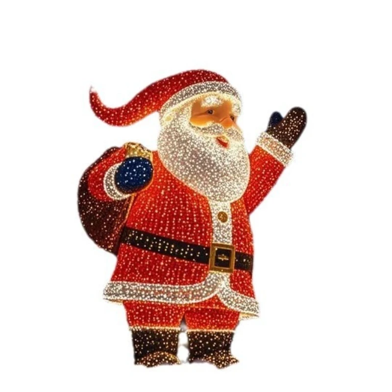 

Christmas lights, Claus shape, large outdoor ornaments, Christmas decoration set in commercial venues