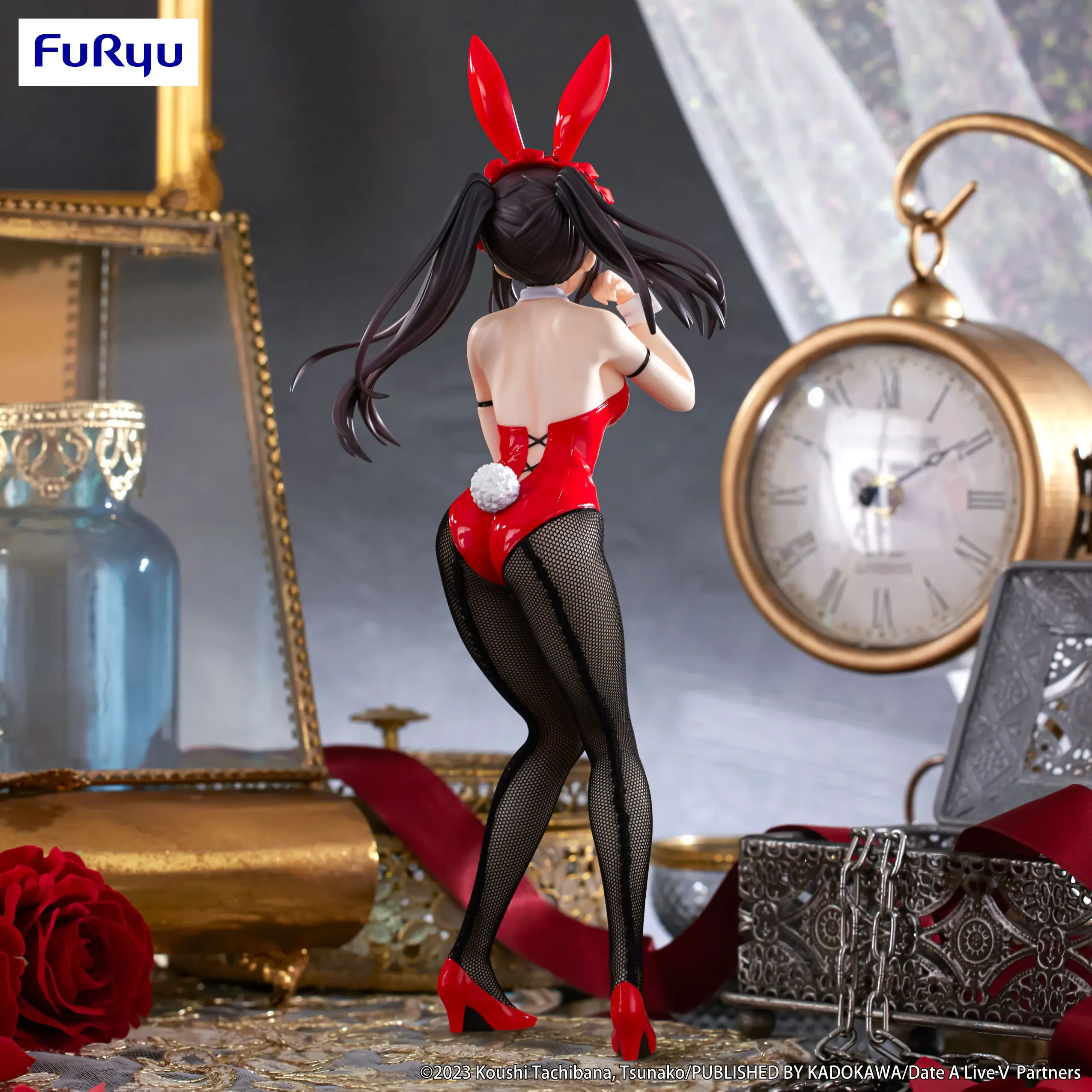 В наличии оригинальные кролики FuRyu BiCute Tokisaki Kurumi Nightmare DATE ALIVE IV Bunny, аниме-фигурка, модель из ПВХ, коллекционная подарочная игрушка