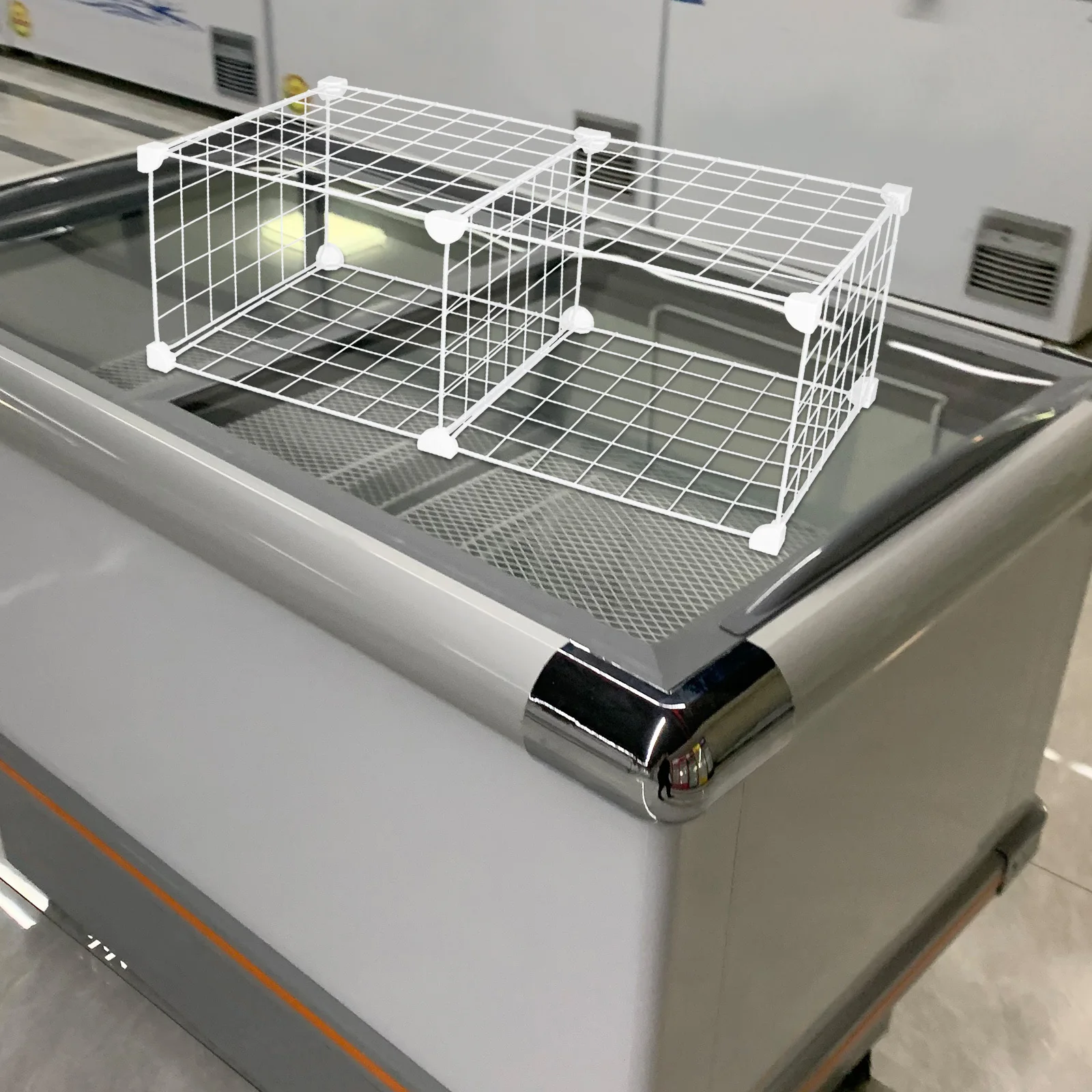 Divisores de freezer, organizador de peito de malha de arame, design elegante, evita misturar sabores, ideal para vários internos de freezer