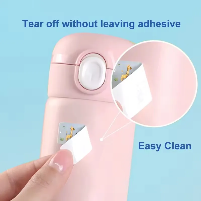 Customized Cartoon Animal Patterns Personalized Design Environmentally Friendly Names Durable Stickers Kid's Stationery Student