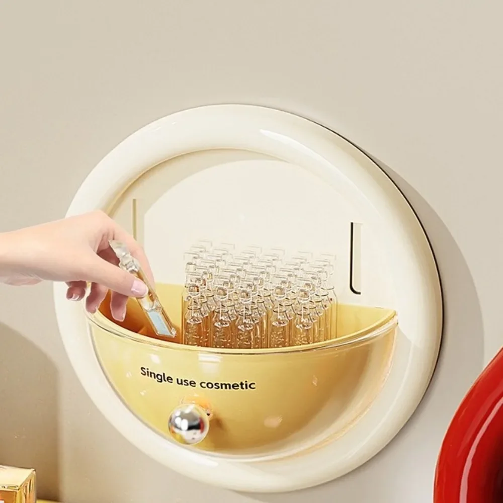 Rotating Flip Cover Single-use Essence Storage Box Plastic Hemispherical Wall Hanging Box Dopamine Compartment High-Capacity Box