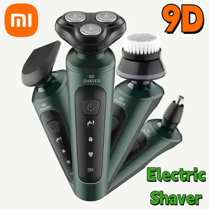 Xiaomi Electric Shavers Men Waterproof Wet Dry Use Electric Trimmer Razor Rechargeable Battery Rotary Shavers Machine Shaving