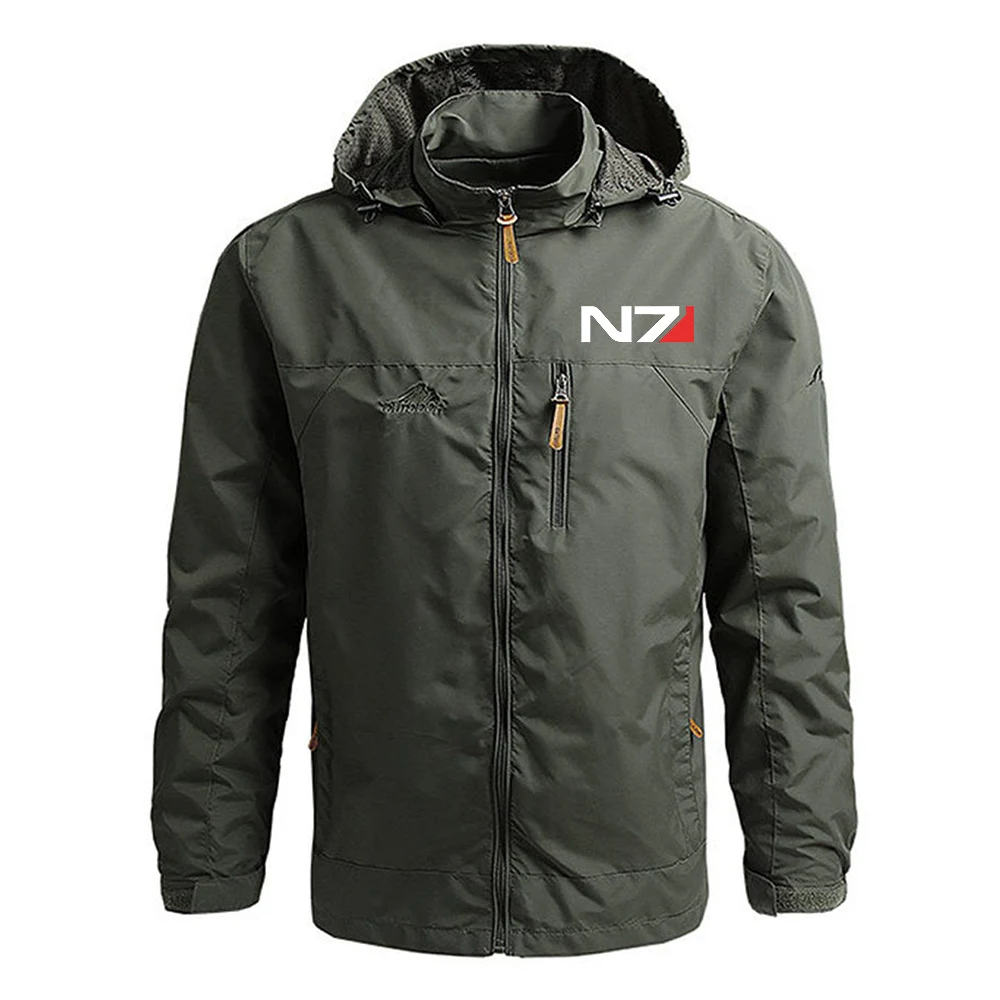2024 N7 Mass Effect Logo New Men Spring And Autumn Thin Classic Printing Comfortable Casual Simplicity Trench Coat Tops