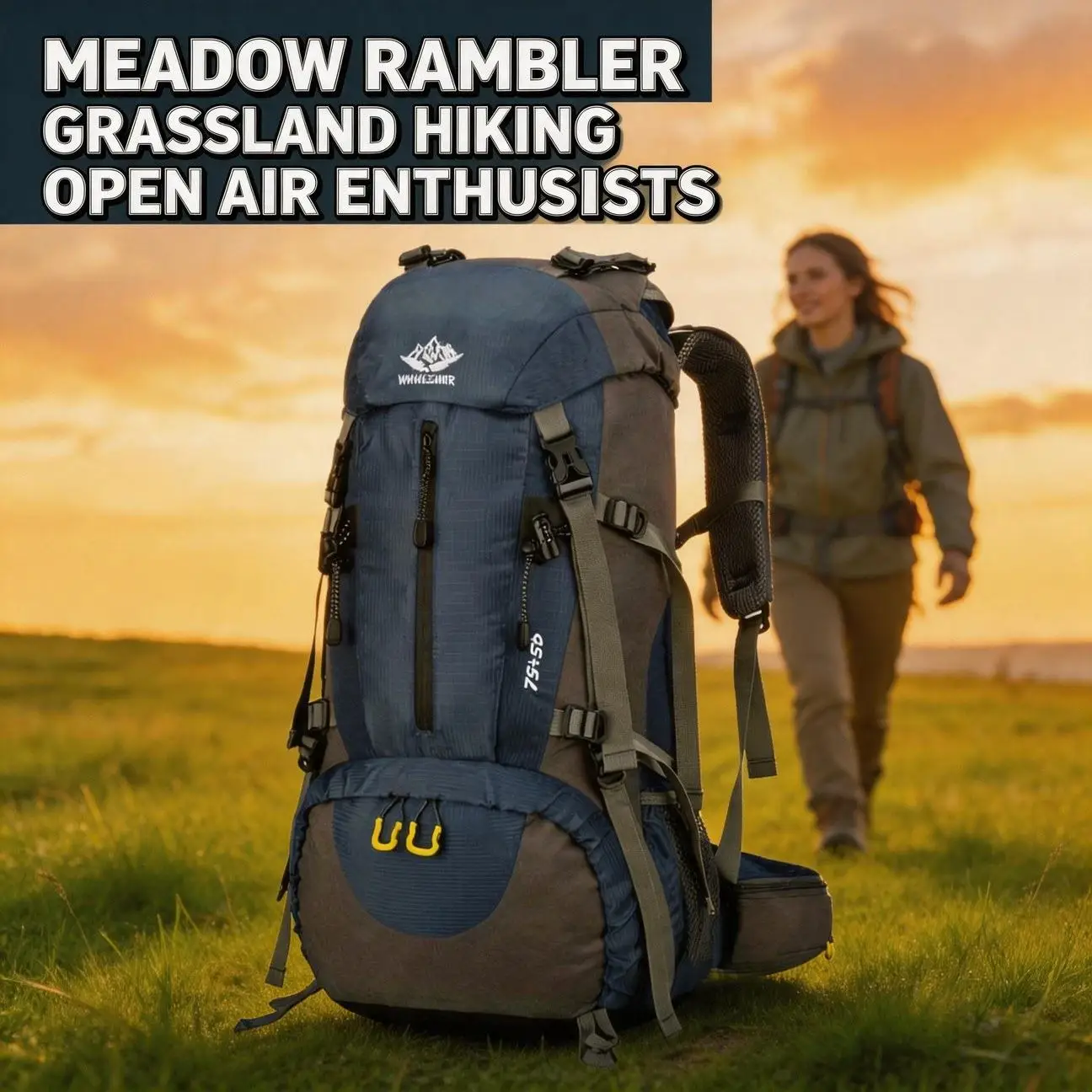 Premium Hiking Backpack Outdoor Mountaineering Camping With Shoe Compartment Rain Cover