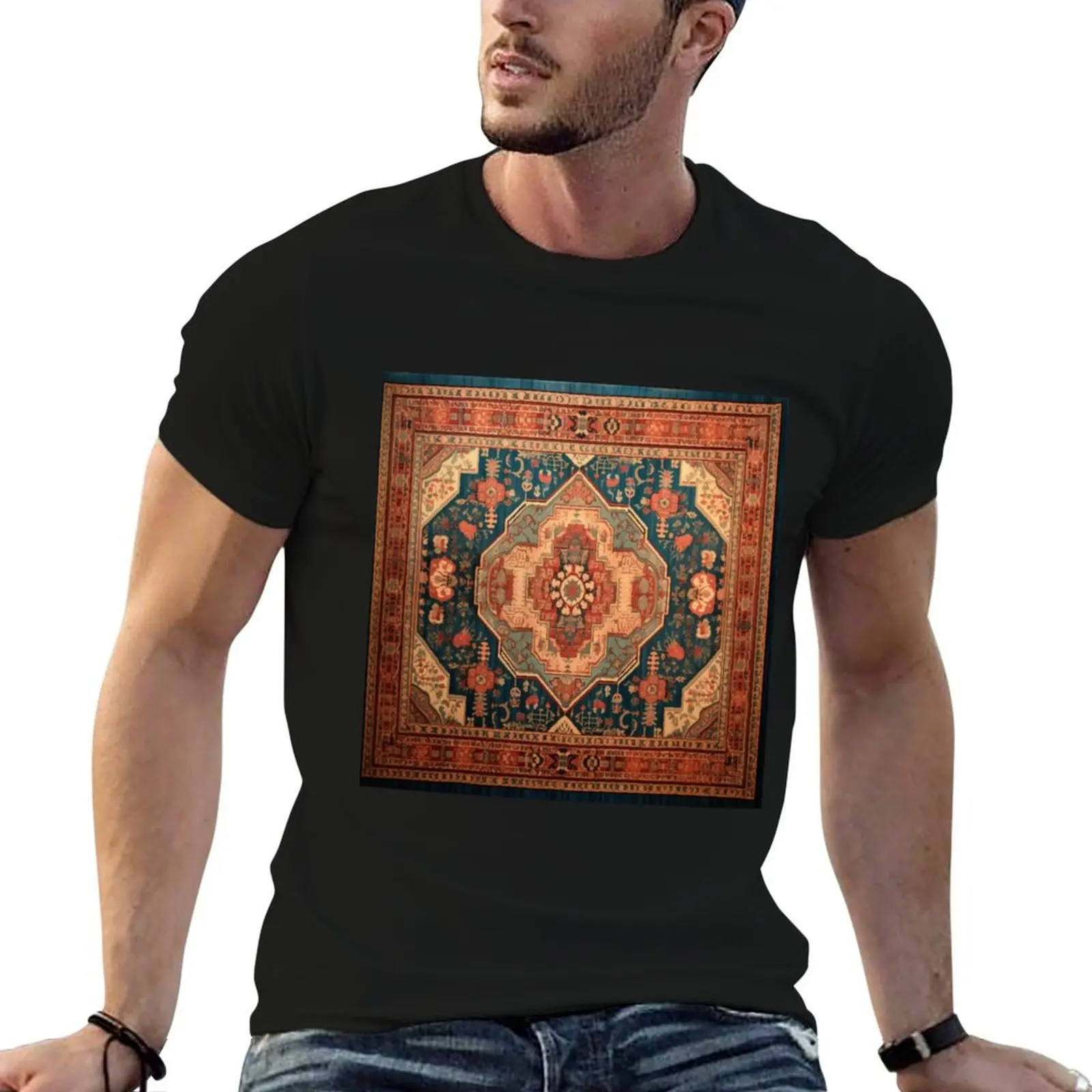 

Antique Vintage Persian Carpet Rug T-Shirt funny t shirts cotton t shirts for man graphic tees printed t shirts for man T-Shirt