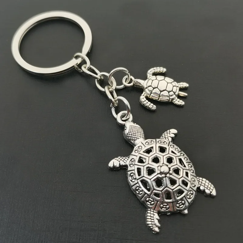 Popular Jewelry Pendant Alloy Keychain Turtle Key Chain Turtle Marine Animal Friend Backpack Pendant Gifts for Family or Friends