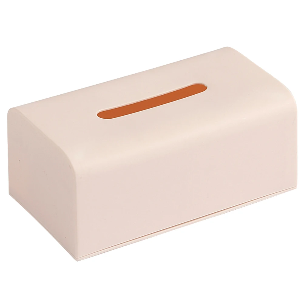 

Plastic Tissue Holder Storage Box Concise Desktop Paper Napkin Box Storage Container for Living Room (Large Size, Pink)