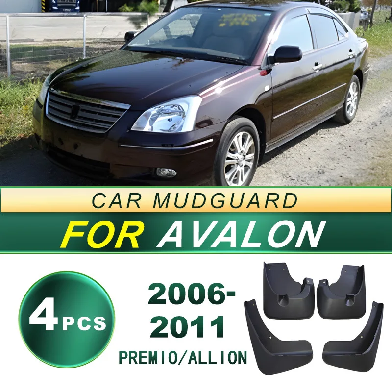 For Toyota Premio 2006-2011 Sedan Mud Flaps 4Pcs Soft Rubber Splash Guards Original Style Perfect Fit Easy Installation Complete