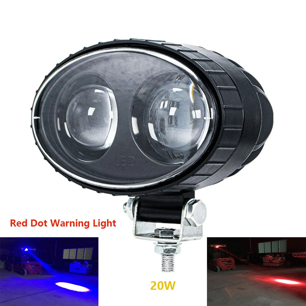 

LED Dots Blue Forklift Warning Light 10V-80V Super Spotlight Spot Light Safety Lamp Crane Truck Vehicle Red Warning Signal Light