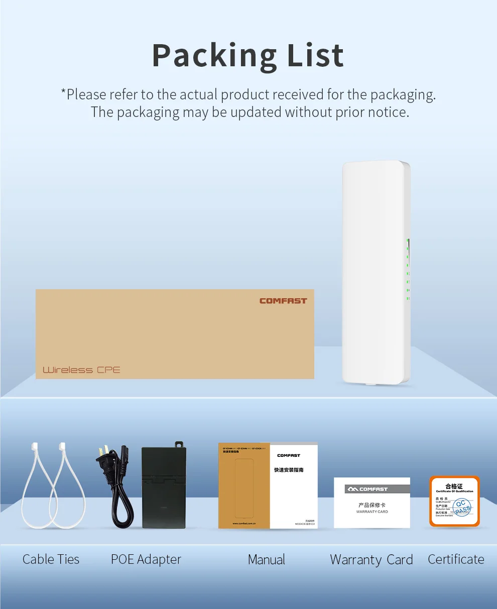 COMFAST 300~900Mbp 5.8G Outdoor wifi CPE Long range Antenna Repeater wireless bridge Access Point Signal Amplifer Router