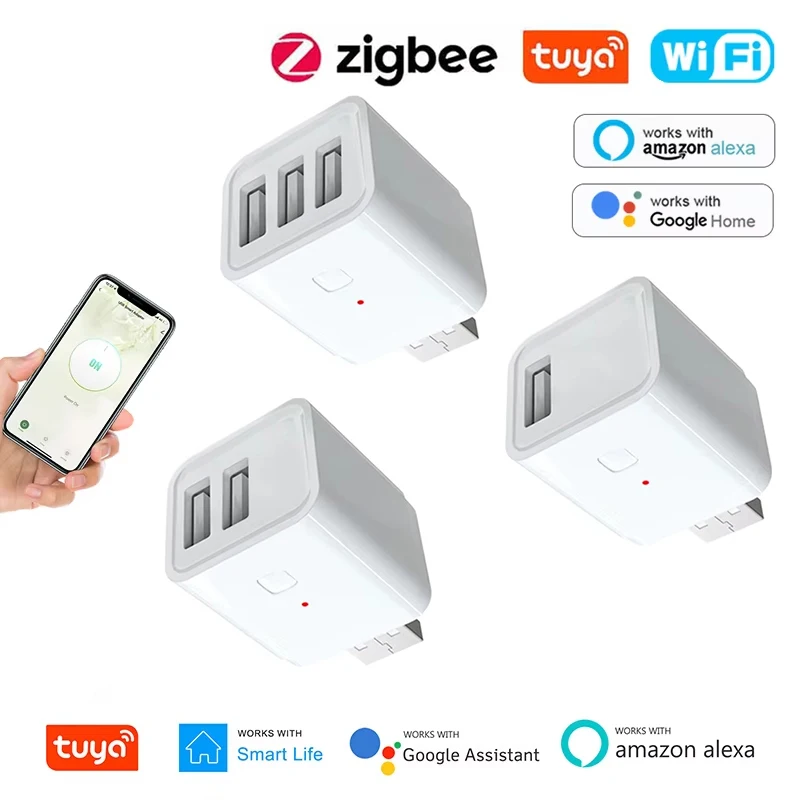 Tuya Smart WiFi Zigbee 1/2/3 Gang Mini USB Power Adaptor Charging Plug Smart Life APP Timing Voice Control Via for Alexa Google