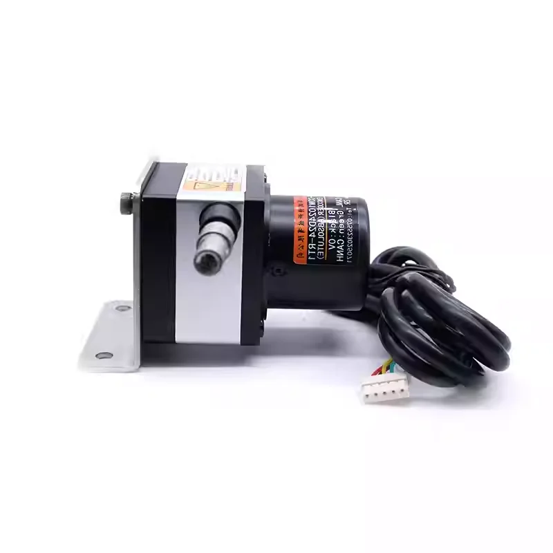 Draw Wire Sensor Holder, L-Type Mounting Bracket with Meter Wheel for String Potentiometer, Easy & Stable Installation