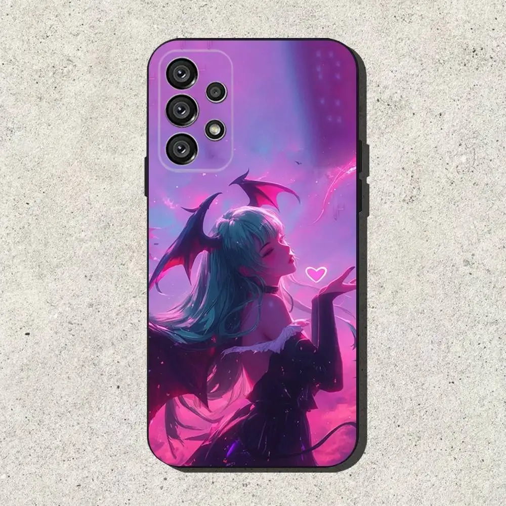 M-모리건 A-엔슬랜드 폰 케이스 삼성 S25, S24, S21, S22, S23, S30, 울트라, S20, 플러스, Fe, 라이트, 노트, 10, 9, 5G 블랙 커버