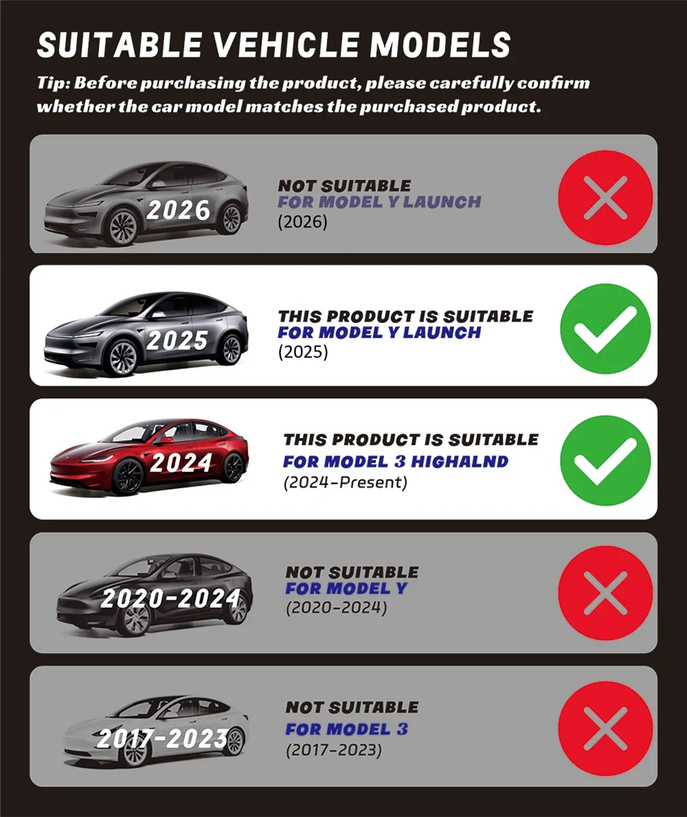 Gehärteter Glasfilm Displayschutz für Tesla Model Y Juniper Launch 2025 Model 3 Highland 24 Hintere Reihe Mittelkonsole Touchscreen – Detail 1
