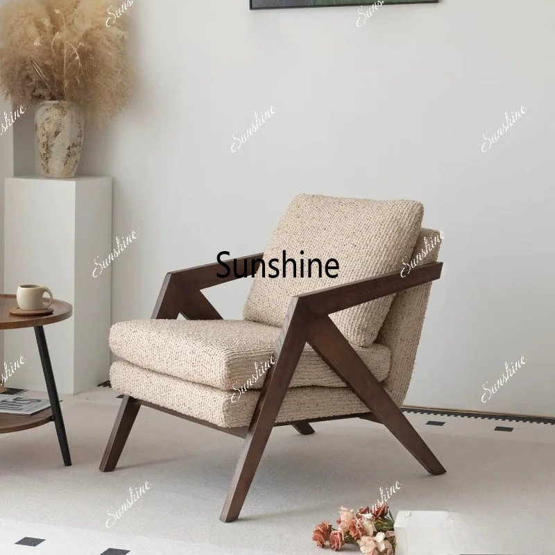 Living room disassembly sofa chair wabi sabi balcony B & B leisure single chair