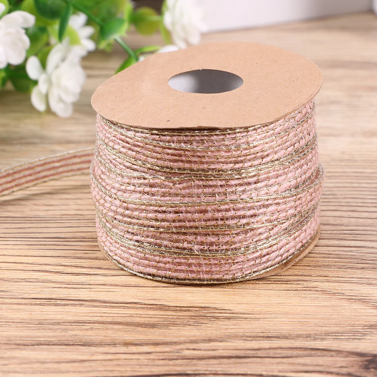 

10M Pink Colored Braided Jute Rope For Diy Crafts Home Decor Gift Basket Embellishment Burlap Webbing Twine Ribbon Handicraft