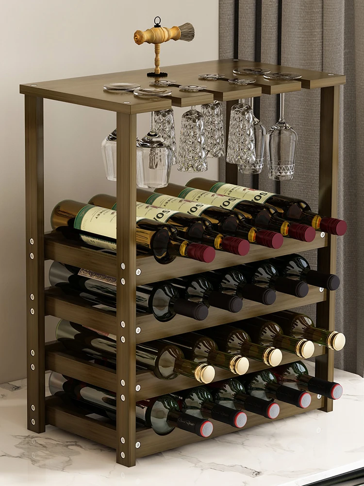 YY Creative Wine Cabinet Wine Rack Decoration Home Storage Red Wine Rack Small Storage Shelves