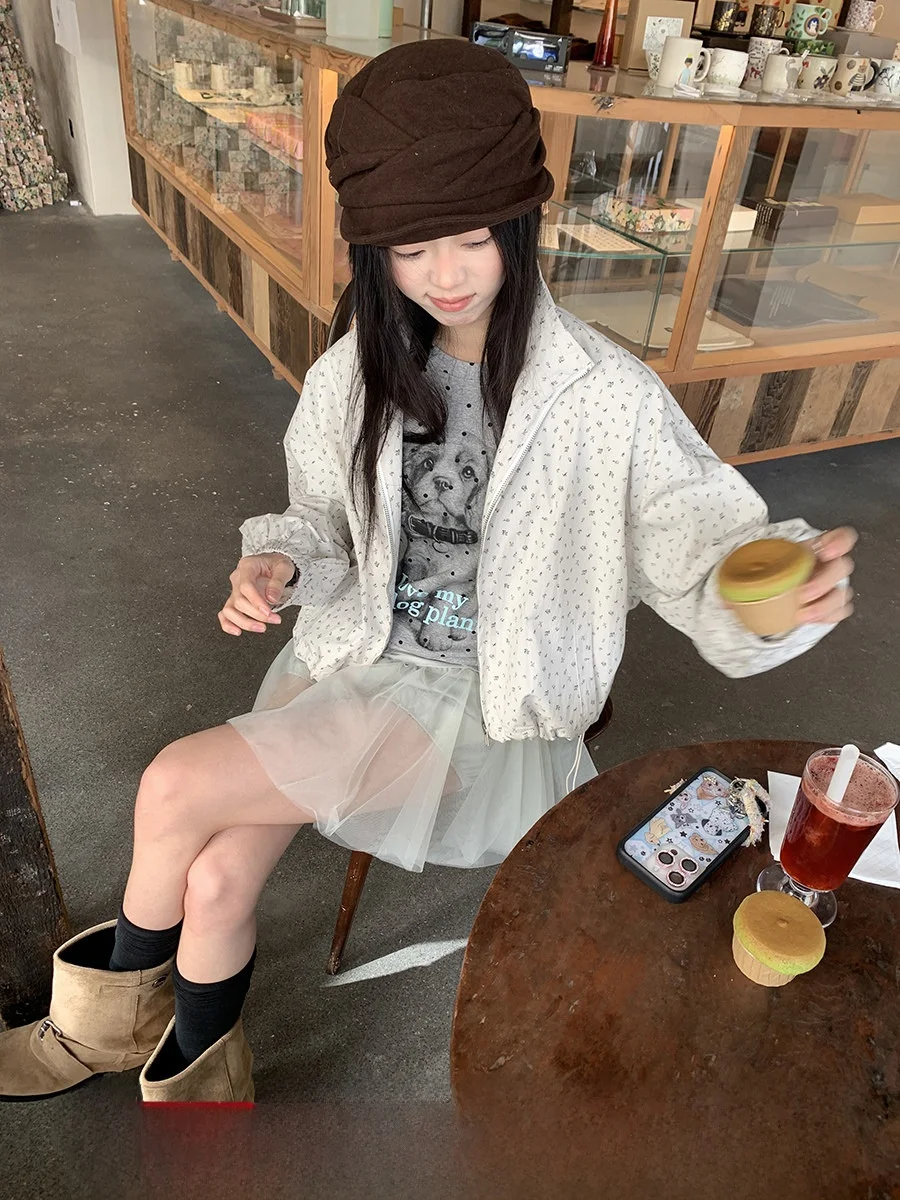 

Женский повседневный кардиган Sinbounboun с винтажным цветочным принтом, воротником-стойкой, свободного кроя, из полиэстера, для активного отдыха