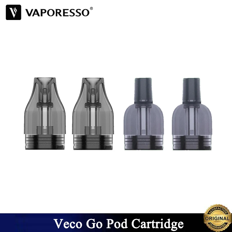 خرطوشة Vaporesso-Veco Go Pod ، سعة فارغة ، ملء سفلي لمجموعة E Cig Veco Go ، 0.6 أوم 5 و 0.8ohm 4 ، 2 لكل لوط