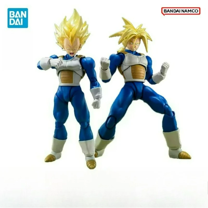 Bandai SHF Dragon Ball Vegeta & Trunks - Awakened Super Saiyan Blood Hidden Power Articulated Figure Desktop Ornament Gift