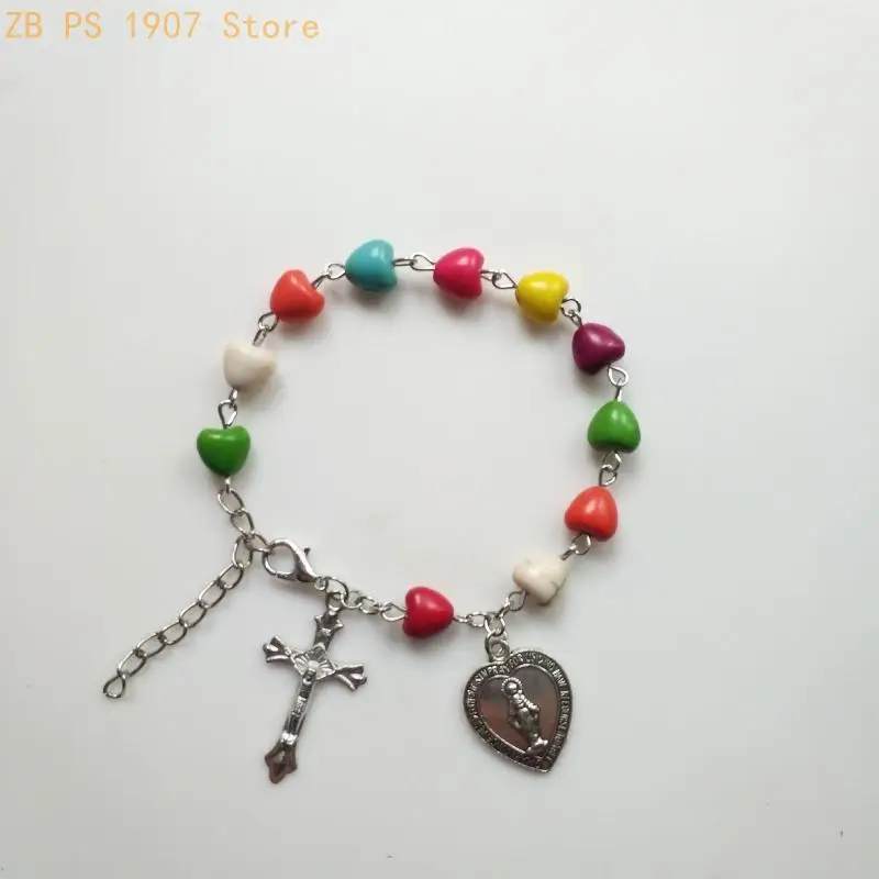 Catholic Gift Christopher Travel for Protection 10MM/0.39Inch Rosary Brace 55KA