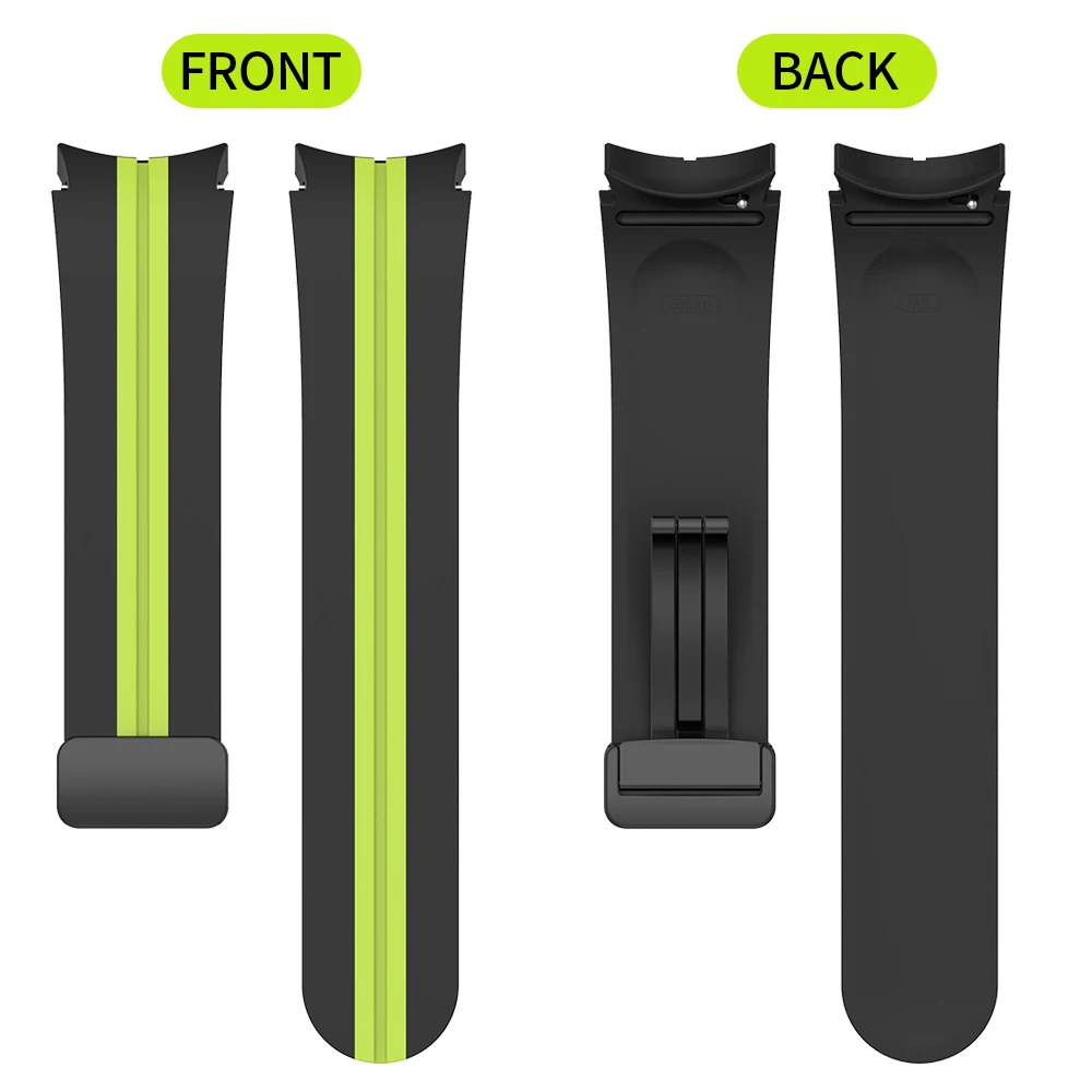 Original Silicone Strap for Samsung Galaxy Watch 4/5/6 40mm 44mm 45mm Magnetic Buckle Bracelet for Galaxy Watch6 Classic 43/47mm