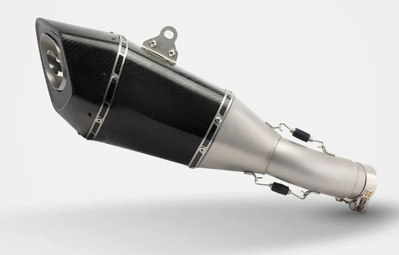 Modified motorcycle exhaust pipe stainless steel carbon fiber middle tail section 60mm