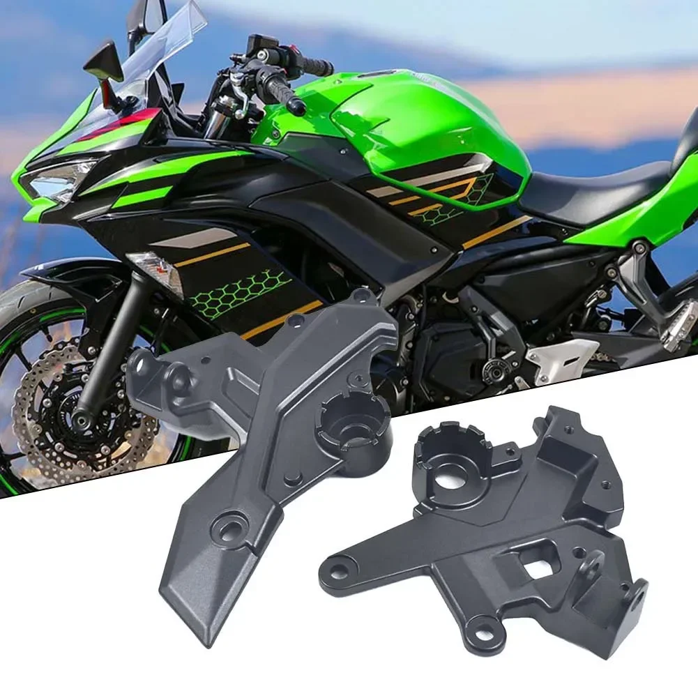 

1pc For Z650 For NINJA650 2017-2022 Black Motorcycle Front Footrests Foot Pegs Pedal Bracket Left + Right Side Aluminum Material