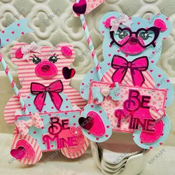 KSCRAFT Bear Pocket Tag Cutting Dies Stencils for DIY Scrapbooking Decorative Embossing DIY Paper Cards