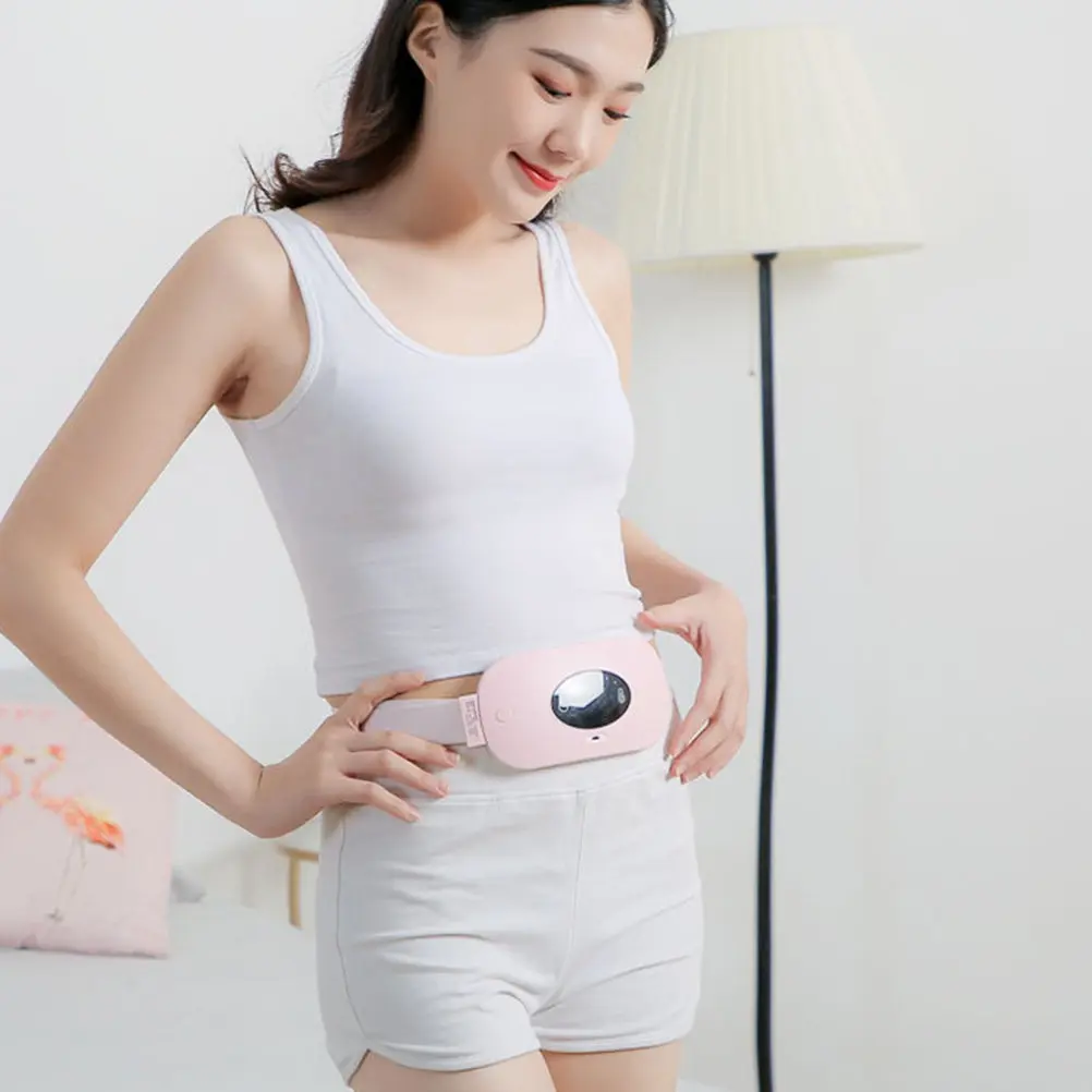 USB Heating Pad for Period Cramps Relief – Adjustable Waistband, Thin & Portable Menstrual Pain Relief