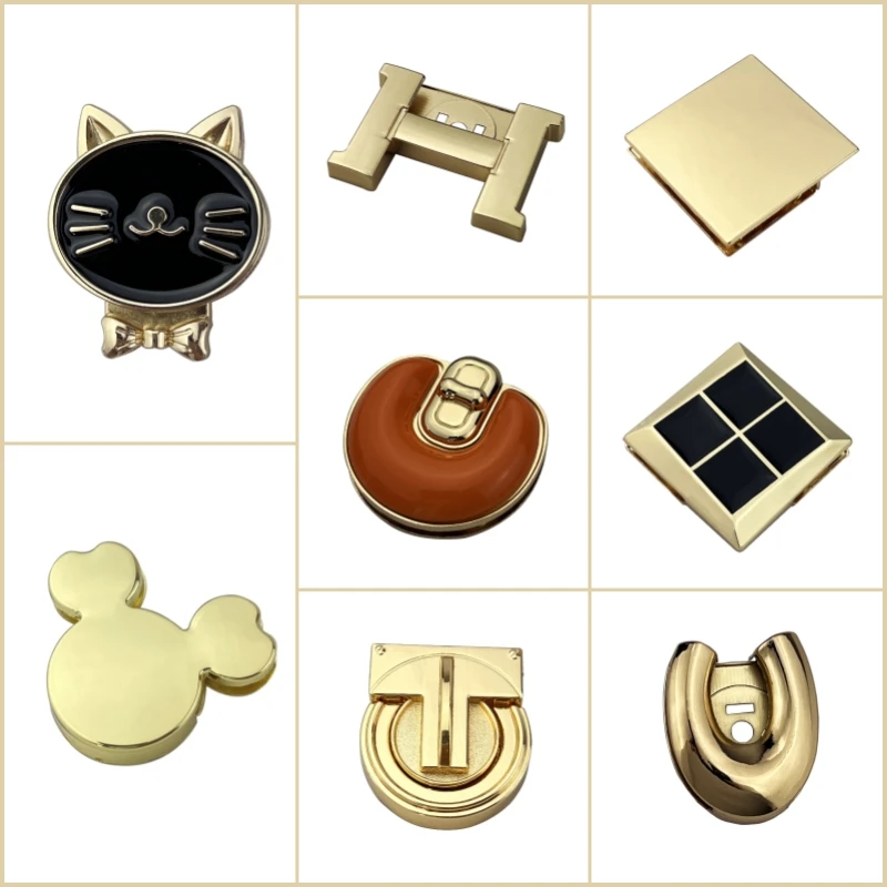 Magnetyczny zatrzask Metalowe zamki Metalowe akcesoria sprzętowe do torebek damskich Części Magnetyczny zamek z guzikiem DIY Torba naprawcza