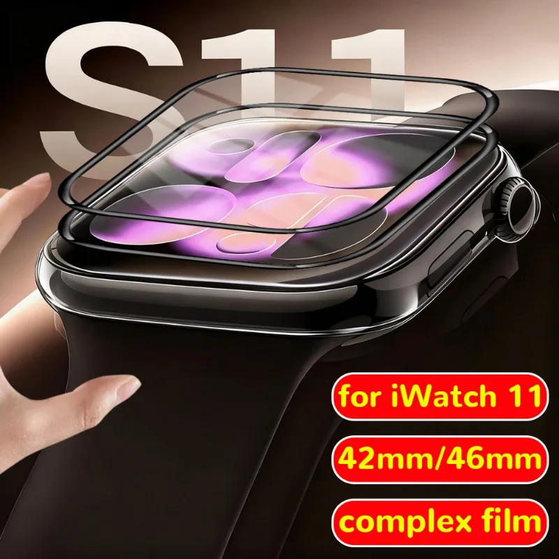 3D Clear Screen Protector for Apple Watch 11 42/46mm Soft Anti-Scratch PMMA Protective Film For iWatch Series 11 iWatch11