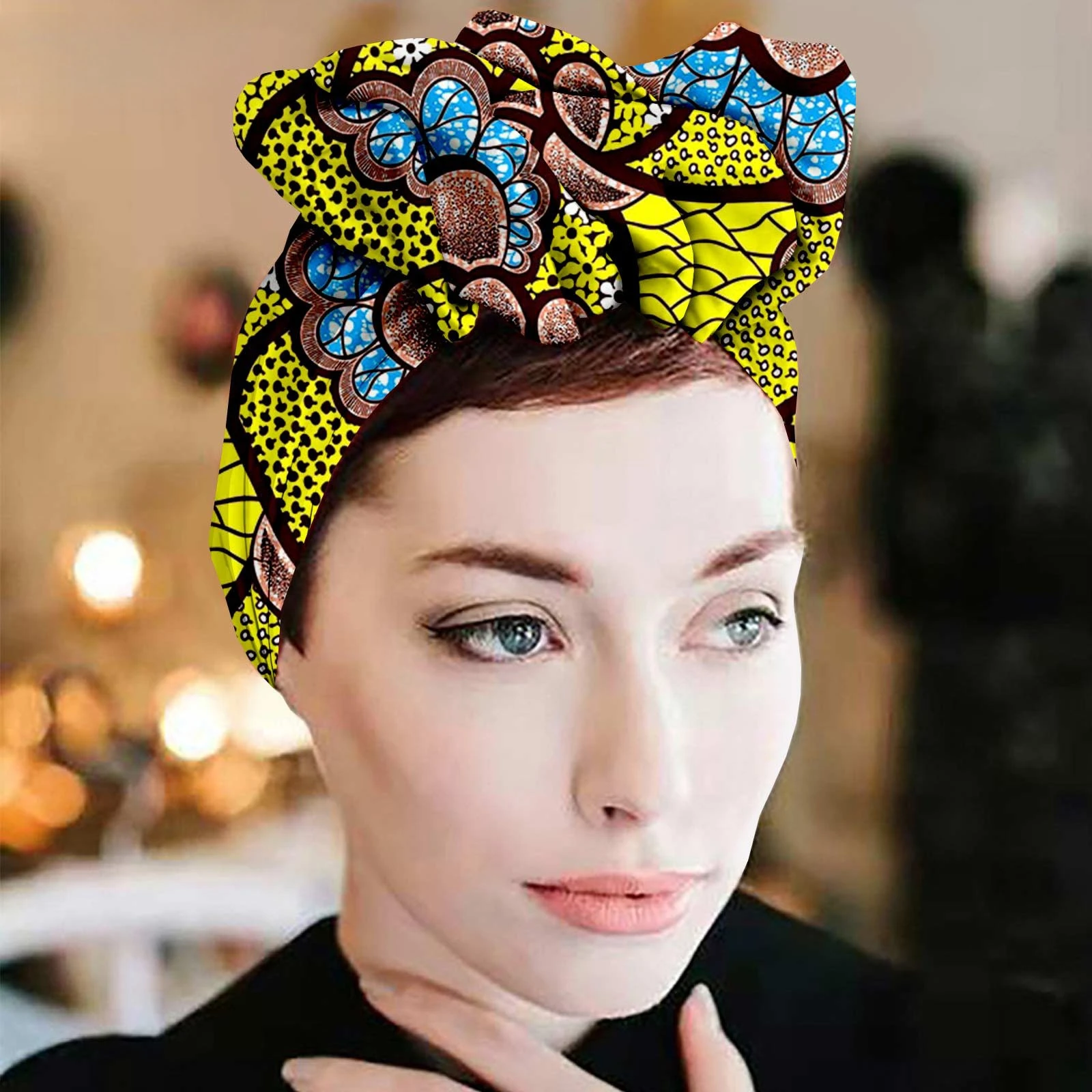 

Новая модная повседневная повязка на голову с принтом в европейском и африканском стиле, винтажный головной платок во французском стиле с цветочным узором, пуловерная шляпа