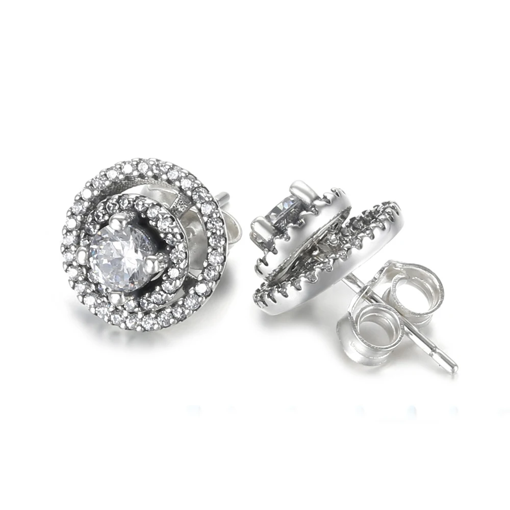 

Стерлингового Серебра 925, веер, снежинка, якорь, сердце, ромашка, цветок, трио, эффектные модные серьги-гвоздики Halo для женщин, подарок, ювелирные изделия своими руками