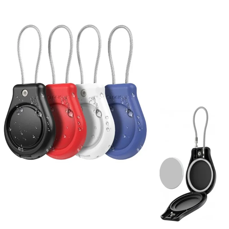 

For Apple Airtag Holder Waterproof Protective Case with Wire Cable Anti-Lost Tracker Accessories，for Bag Keychain Air tag Cover