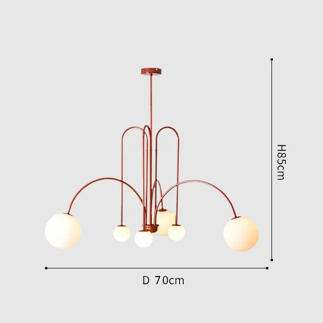 Comet Led Kroonluchter Nordic Minimalistische Glazen Globe Lampen Woonkamer Creatieve Persoonlijkheid Studie Cafe Art Eetkamer V