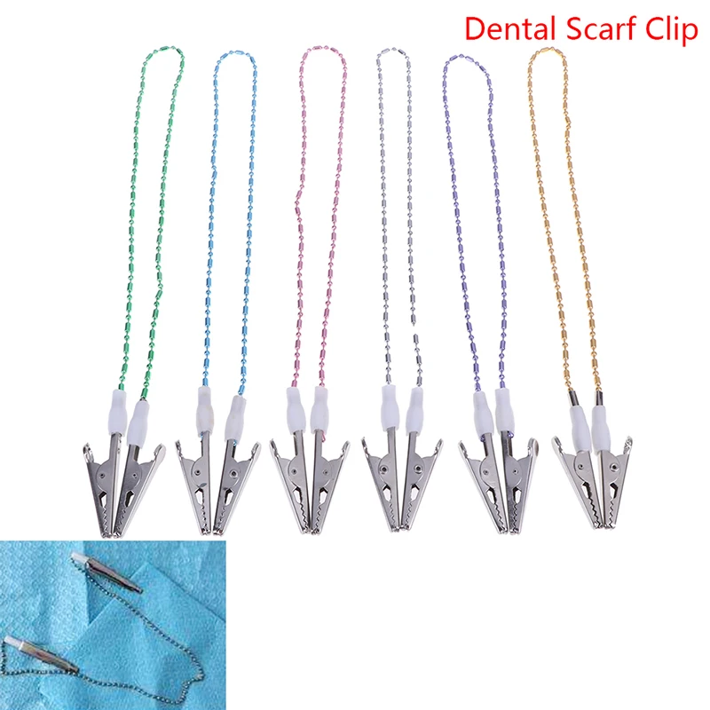 1PCS Dental Bib Clip Scarf Clip Napkin Holders Dental Aprons Pad Bib Clip Beads Clip