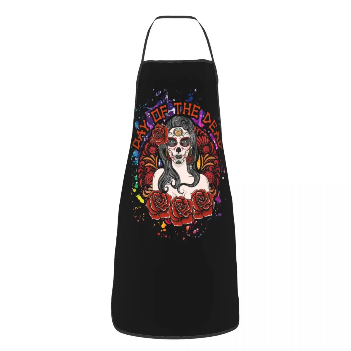 Mexican Day Of The Dead Sugar Skull Woman Aprons Men Women Adult Kitchen Chef Bib Tablier Cuisine Cooking Baking Gardening