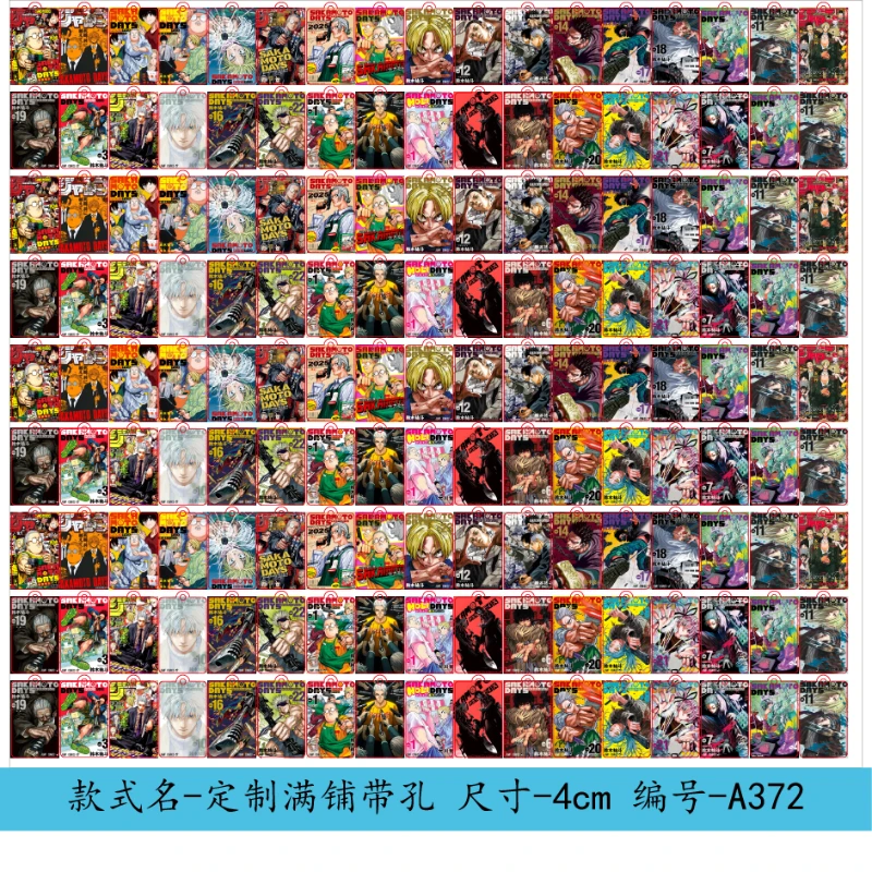 Anime japonês uma peça caçador remendo acrílico 2/4/6/8cm duplo transparente artesanal diy pp clipe chaveiros material acessório