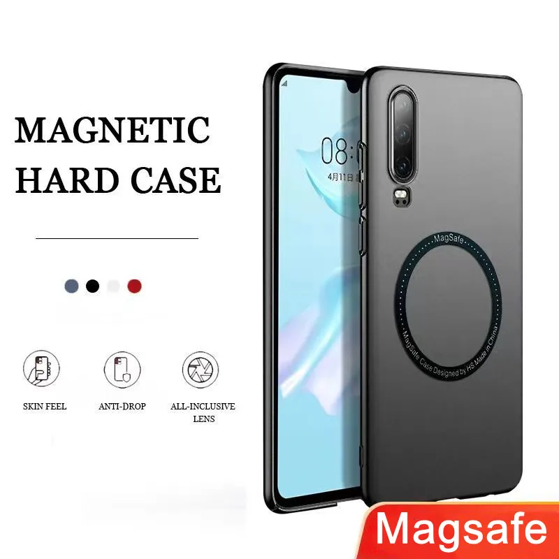 Luxury For Magsafe Matte Plastic Magnetic Case for Huawei P40 Lite P30 Lite P40 P30 Pro P40 Plus Wirelss Charge Shockproof Cover