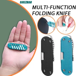 Multifunctional Folding Knife Stainless Steel Portable Screw Tool Set Key Chain Tool Kit 7 in 1 Screwdriver Outdoor Small Tools