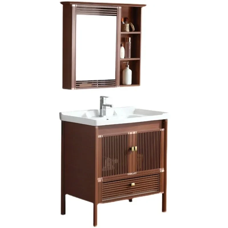 Dresser Space Saving Bathroom Cabinet Mirror Organizer Makeup Sink Vanity Storage Cabinet Shelves Washbasin Jewelry Furniture image 4