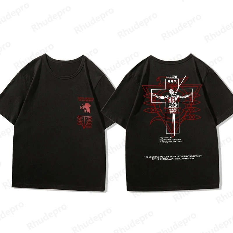 2024 New Century Evangelion Co-signed Oversize Short-sleeved T-shirt Male Eva First Mobile Diffuse Clothing Trend Oversized