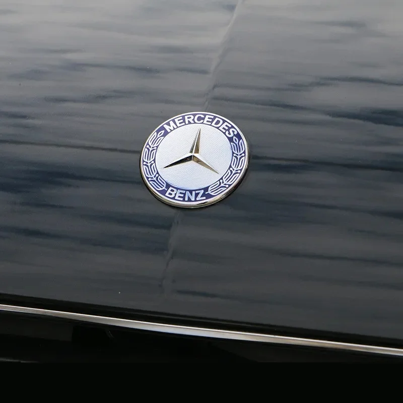 Car Metal Flat Hood Emblem Front Badge Logo Sticker For Mercedes Benz W212 W213 W205 W177 W247 W176 CLS CLA CLK CLG GLS