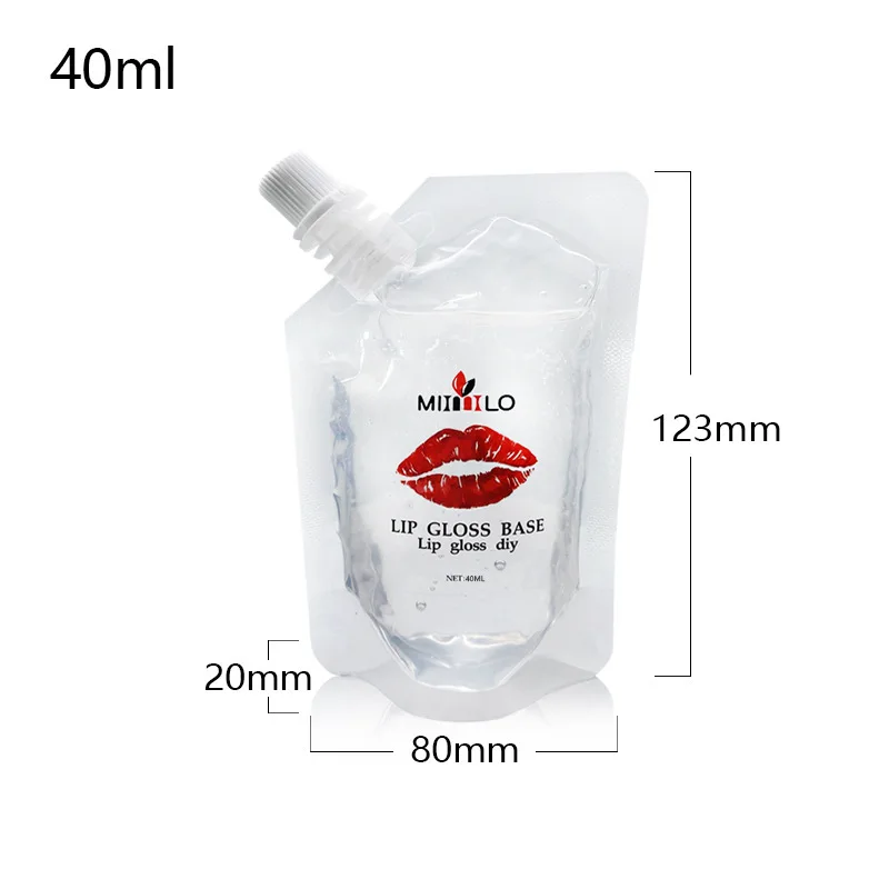 Base de brilho labial transparente fosco, material de esmalte labial em gel, hidratante inodoro, base de brilho labial para brilho labial diy, batom vegano