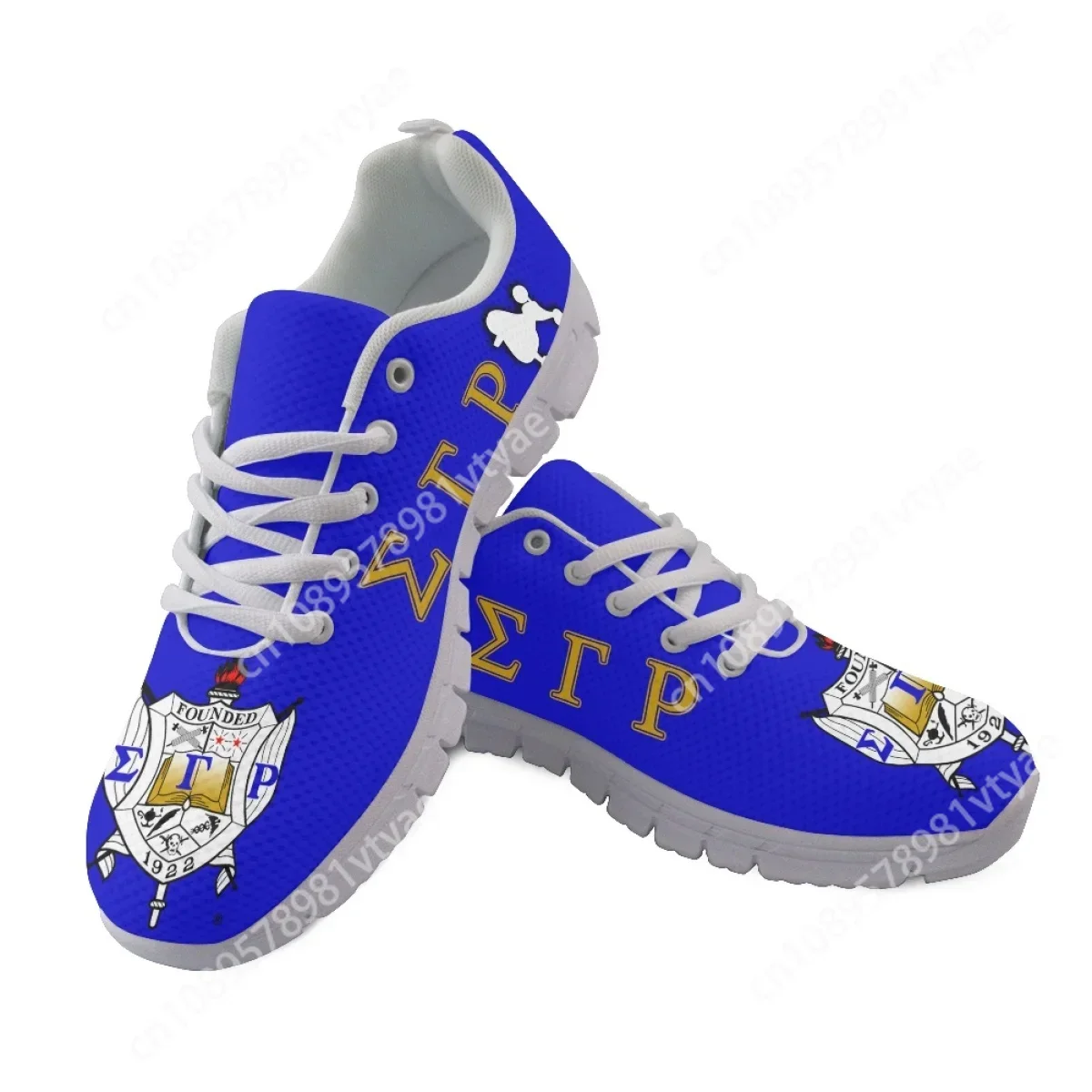 

Sigma Gamma Flag Sneakers for Women Classic Flats Lightweight Round Toe Mesh Walking Vulcanized Shoes Men's Tennis