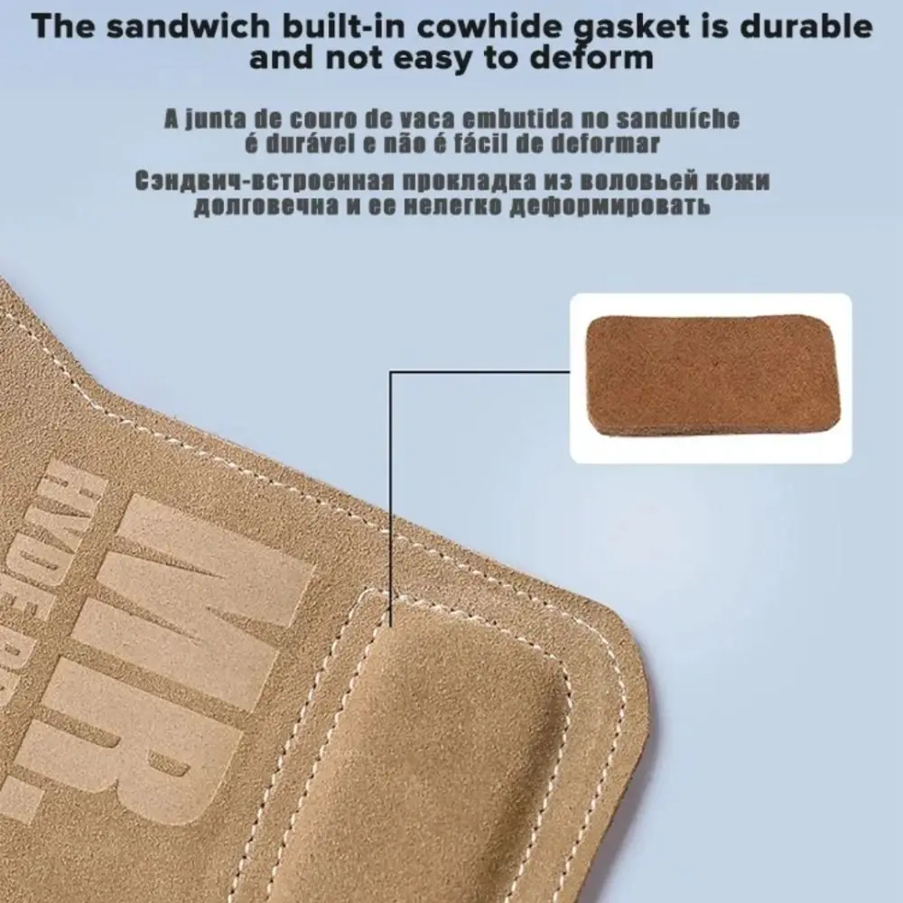 

1 Pair SBR Fitness Power Straps Thicken Non-slip Weightlifting Wrist Straps Leather Wear-resistant Deadlift Power Straps