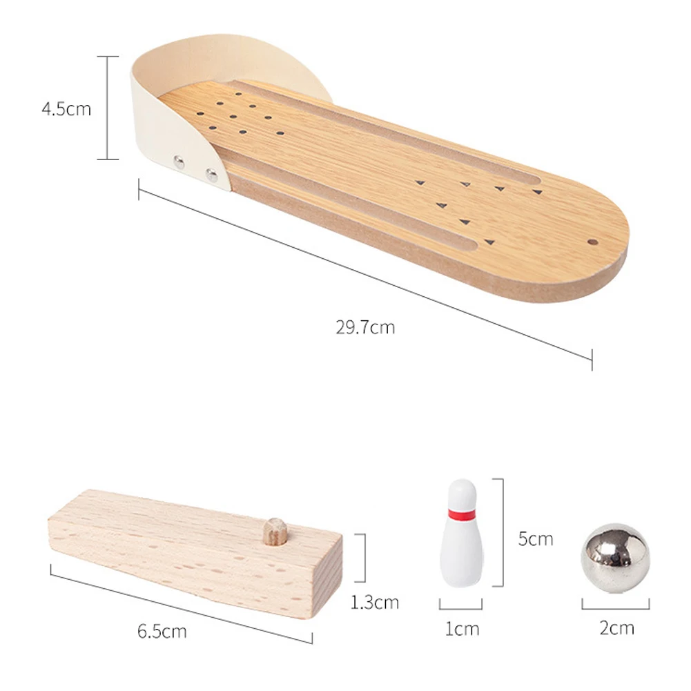 Tabletop Bowling Toy Real Desktop Bowling Emulation Plaything For Indoors