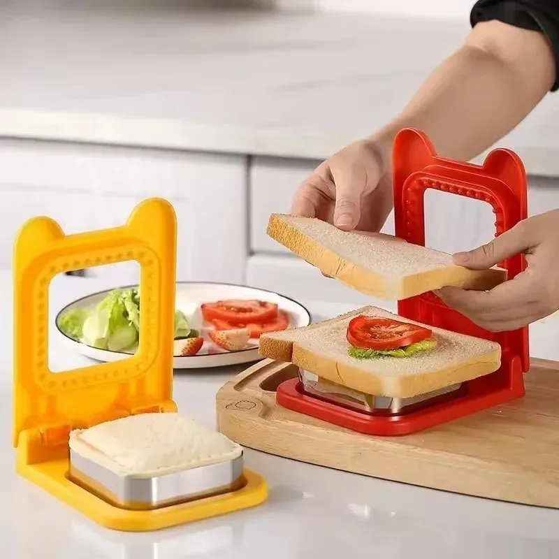 Sandwich Cutting DIY Stainless Steel Square Circular Heart Mickey Dinosaur Bread Toast For Kids Lunch Kitchen Baking Mold Tool